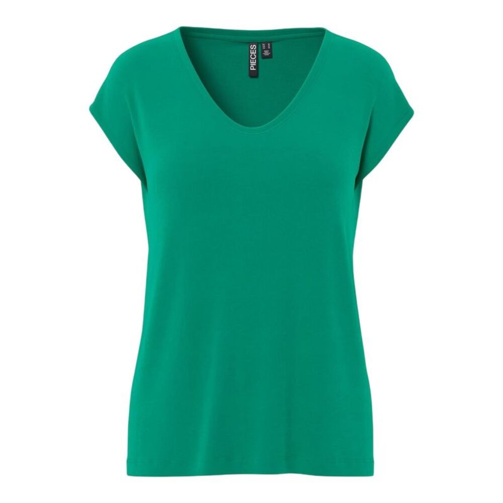Pieces Womens/Ladies Pckamala Knitted V Neck / Pepper Green